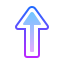 gradient style thick arrow pointing up icon