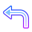 gradient style up left icon