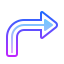 gradient style up right icon