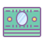 cute color style stack of money icon