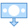 blue ui style geld anfordern icon