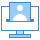 blue ui style online geldüberweisung icon