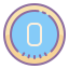 cute color style circled 0 icon