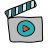 doodle style clapper icon