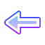 gradient style pfeil nach links icon