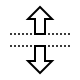 dotted style vertikal teilen icon