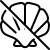 ios 17 outlined style no shellfish icon