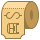 office m style roll of tickets icon