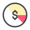 pastel color style fund accounting icon