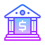gradient style bank building icon