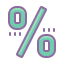 cute color style percentage icon
