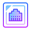 gradient style 유선 네트워크 icon
