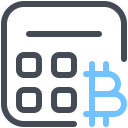 pastel color style estimate bitcoin icon