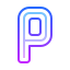 gradient style p icon