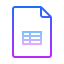 gradient style google sheets icon
