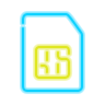 neon style sim card icon