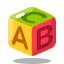 arcade style abc block icon