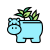 hippopotamus pot icon