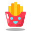 arcade style kawaii french fries icon