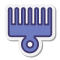 stickers style afro pick icon
