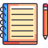 Notebook with pencil icon
