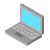 isometric color style 노트북 icon