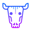 gradient style cow skull icon