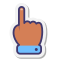 stickers style 한손가락피부타입 2 icon