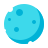 color glass style moon phase icon
