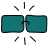 doodle style clip snapping icon