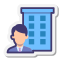 stickers style permanent job icon