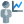 line chart of the businessman with sales graph icon