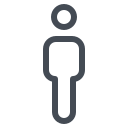 pastel color style stehender mann icon