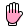 Hand gesture for high-five and stop signal icon