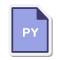 Pythonファイル icon