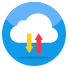 Trasferimento dati cloud icon
