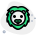 Happy smiling lion face with long hair emoji icon