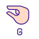 letter g in asl icon