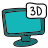 Monitor 3D icon