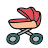 doodle style 유모차 icon
