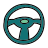doodle style steering wheel icon