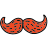 doodle style english mustache icon