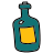 doodle style wine bottle icon