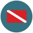 잠수부 깃발 icon