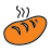 doodle style bread icon