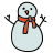 doodle style schneemann icon