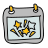 doodle style firework holiday date icon