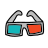 Gafas 3d icon