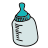 doodle style babyflasche icon