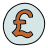 doodle style british pound icon